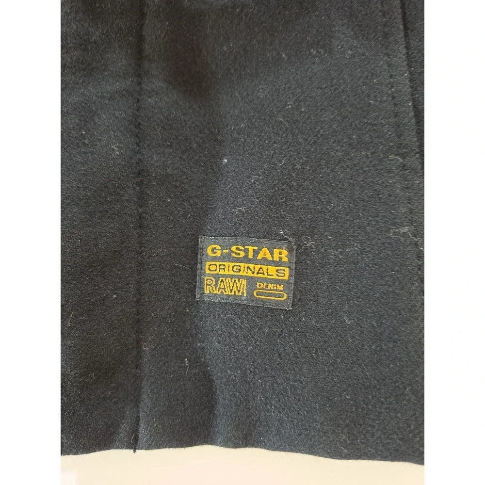 G-STAR RAW 3301 Women's Solar Wool Coat XS Black Belted Military Pea Jacket - Picture 3 of 16